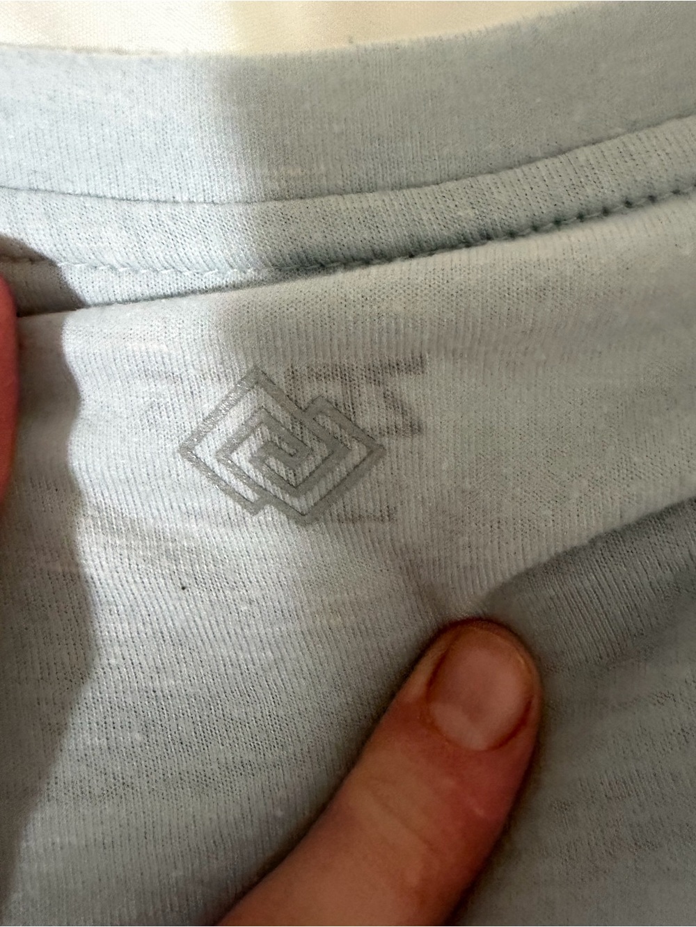 ZELOS Pale Blue Short Sleeve Crewneck Tee - Picture 4 of 5